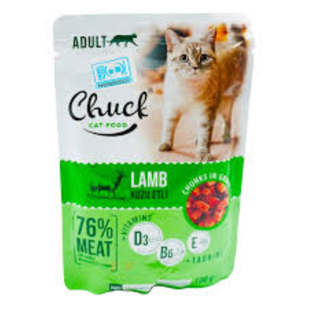 CHUCK POUCH ADULT CAT LAMB 100G